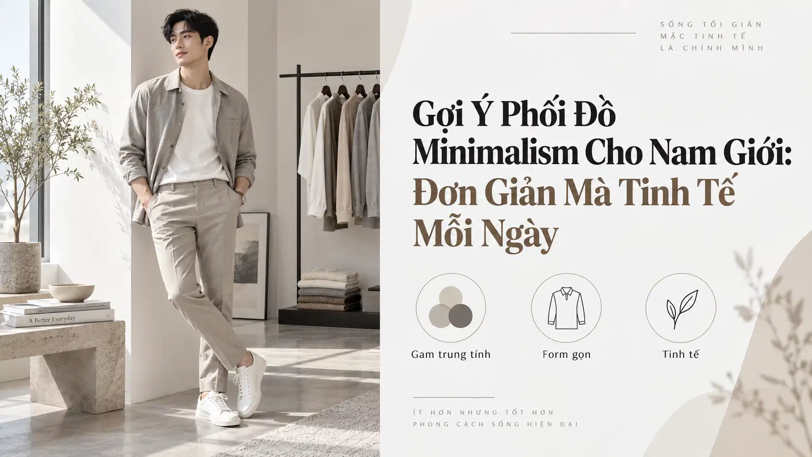 Gợi Ý Phối Đồ Minimalism Cho Nam Giới: Đơn Giản Mà Tinh Tế Mỗi Ngày