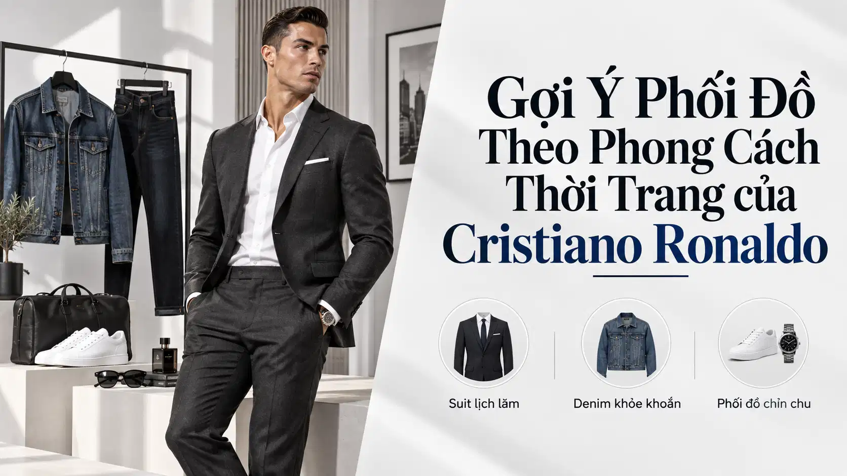 Gợi Ý Phối Đồ Theo Phong Cách Thời Trang của Cristiano Ronaldo