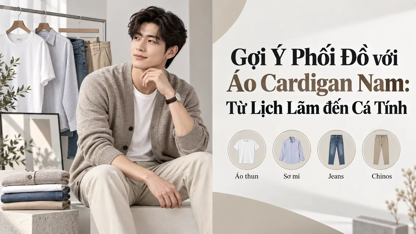 Gợi Ý Phối Đồ với Áo Cardigan Nam: Từ Lịch Lãm đến Cá Tính