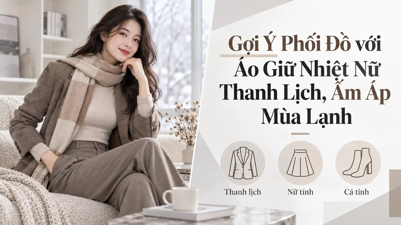 Gợi Ý Phối Đồ với Áo Giữ Nhiệt Nữ Thanh Lịch, Ấm Áp Mùa Lạnh