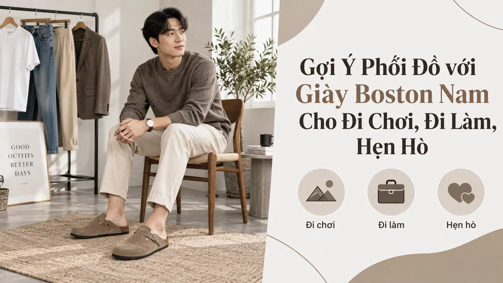 Gợi Ý Phối Đồ với Giày Boston Nam Cho Đi Chơi, Đi Làm, Hẹn Hò