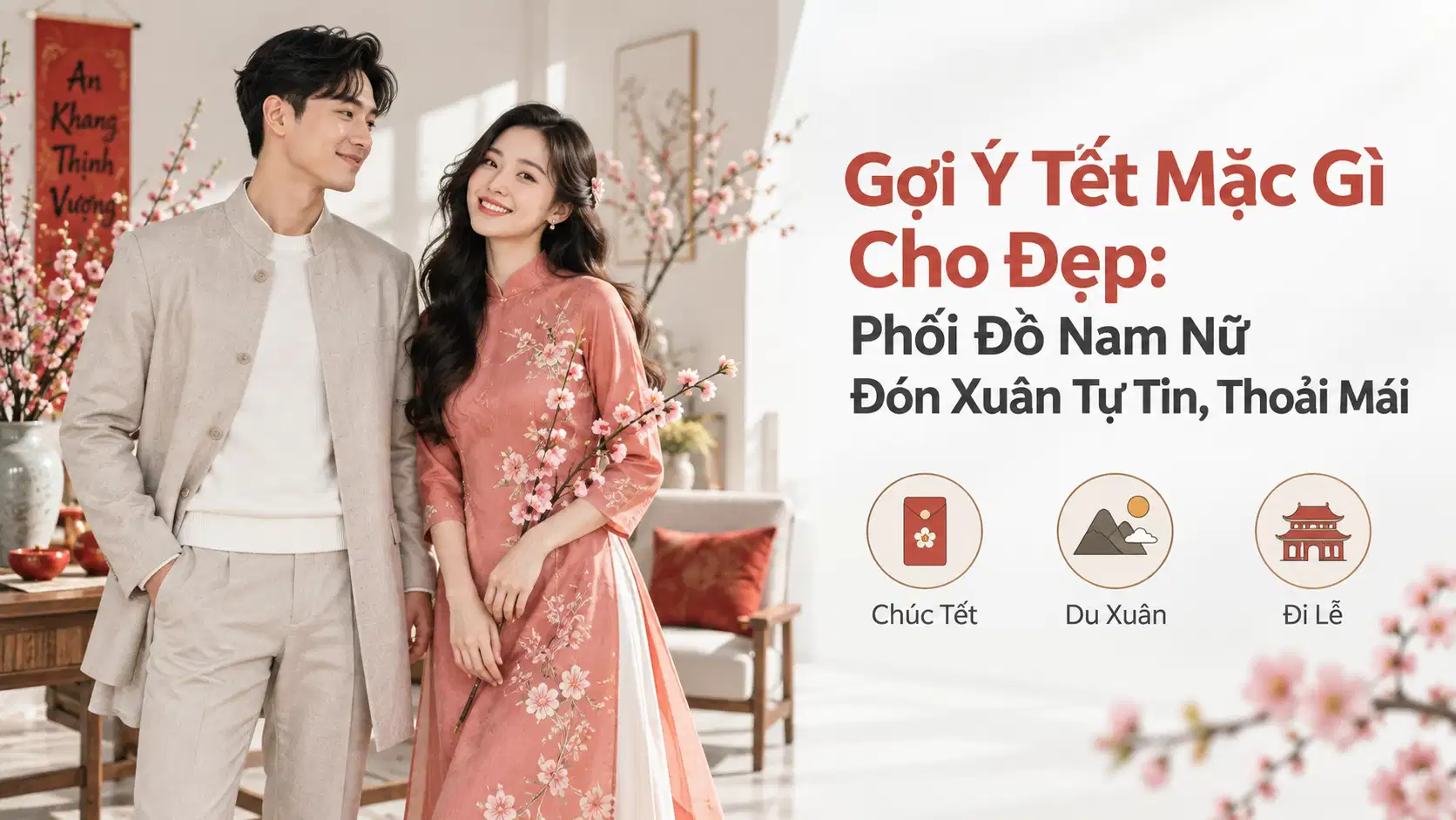Gợi Ý Tết Mặc Gì Cho Đẹp: Phối Đồ Nam Nữ Đón Xuân Tự Tin, Thoải Mái