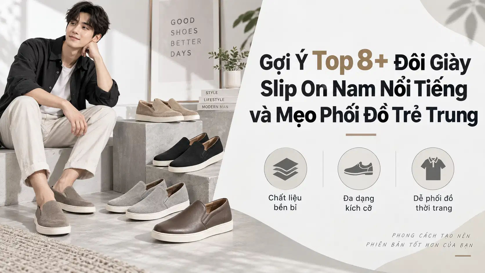 Gợi Ý Top 8+ Đôi Giày Slip On Nam Nổi Tiếng và Mẹo Phối Đồ Trẻ Trung