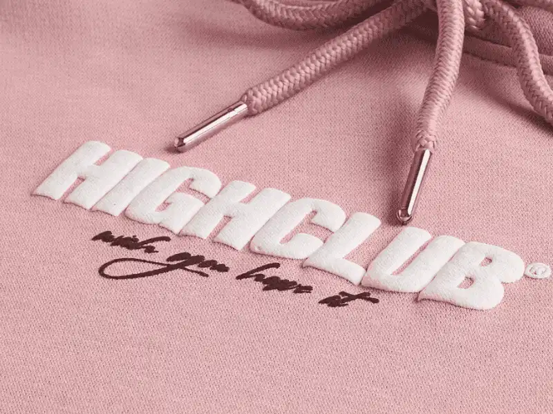 Áo hoodie hồng Local Brand HIGHCLUB phom rộng