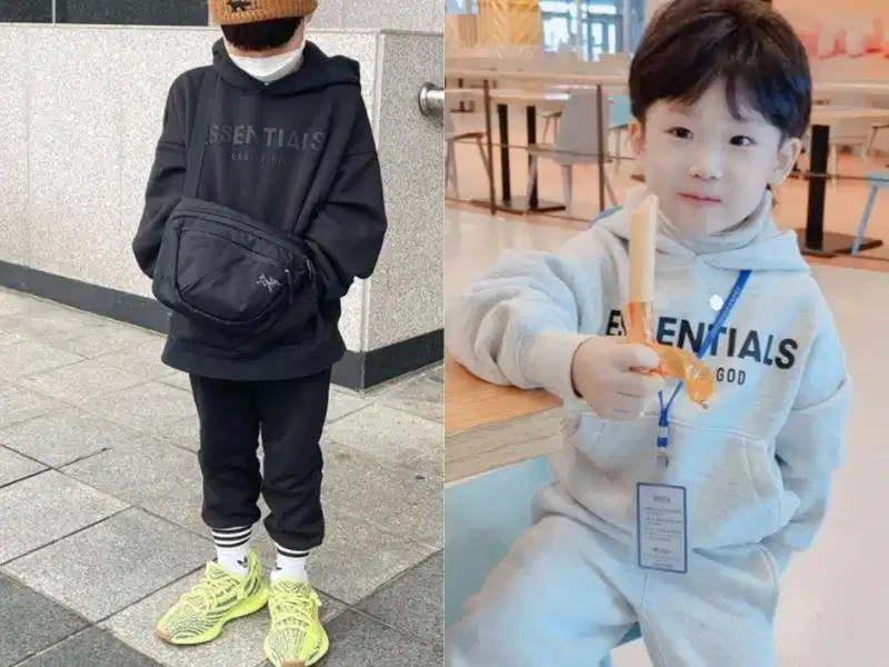 Áo hoodie Essentials kích cỡ dành cho trẻ em