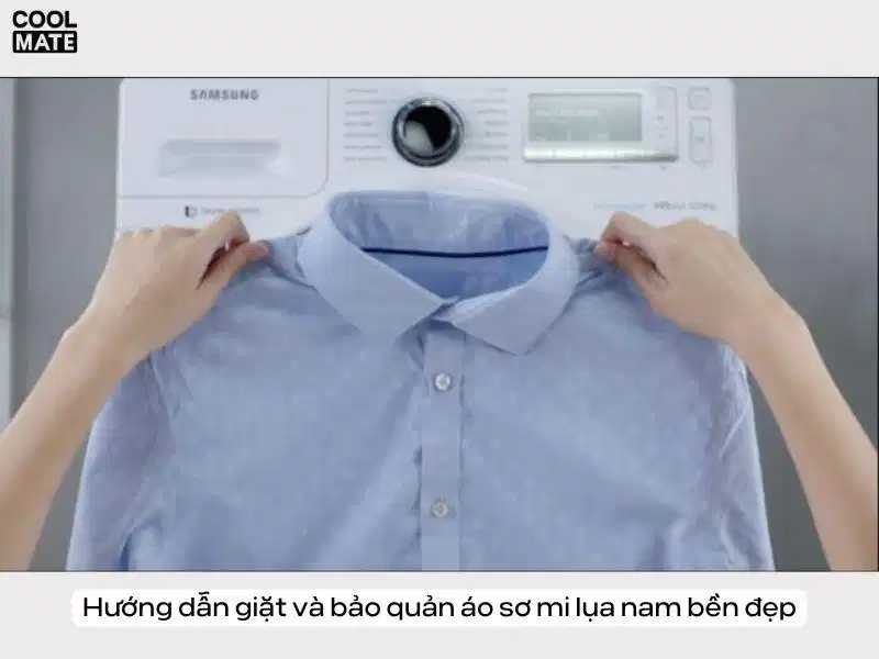 Hướng dẫn giặt và bảo quan áo sơ mi lụa nam Chăm sóc và ủi phẳng áo sơ mi lụa nam đúng cách