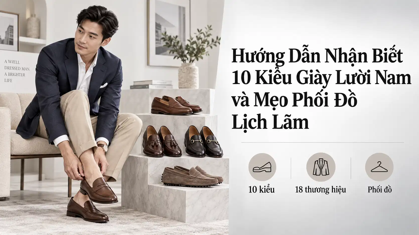 Hướng Dẫn Nhận Biết 10 Kiểu Giày Lười Nam và Mẹo Phối Đồ Lịch Lãm