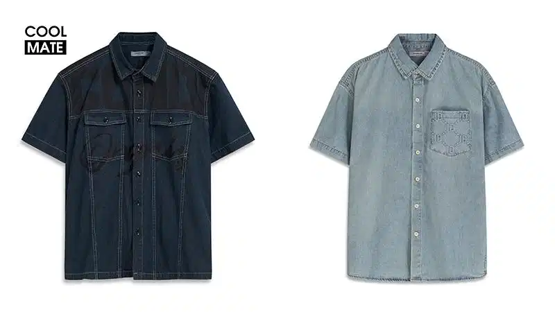 ICONDENIM sơ mi cá tính Sơ mi jean ICONDENIM năng động và trẻ trung