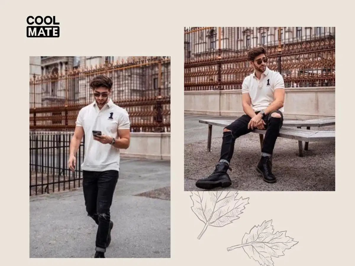 Jean rách + polo vừa lịch sự vừa trẻ trung Jean rách + polo vừa lịch sự vừa trẻ trung