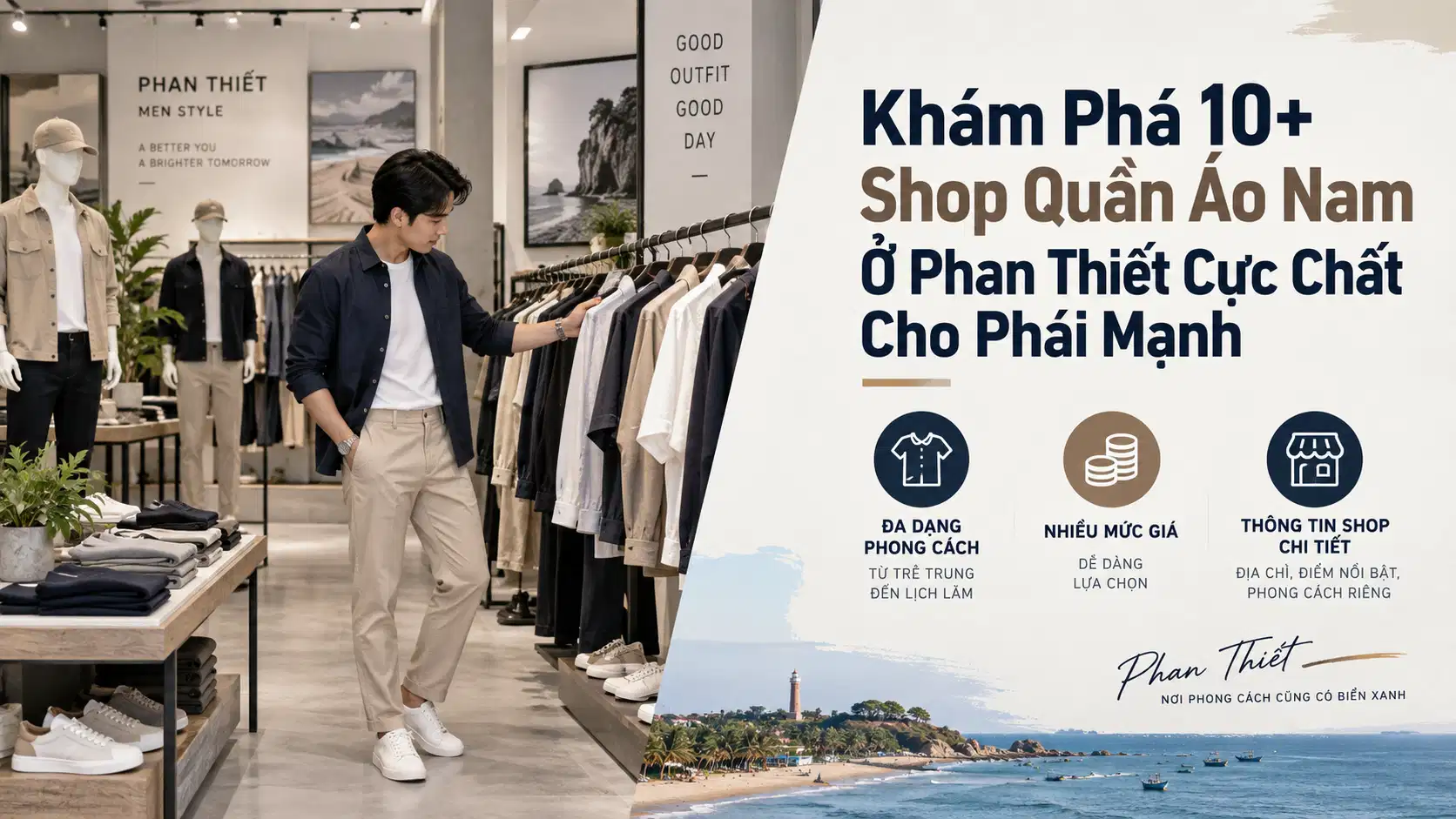 Khám Phá 10+ Shop Quần Áo Nam Ở Phan Thiết Cực Chất Cho Phái Mạnh