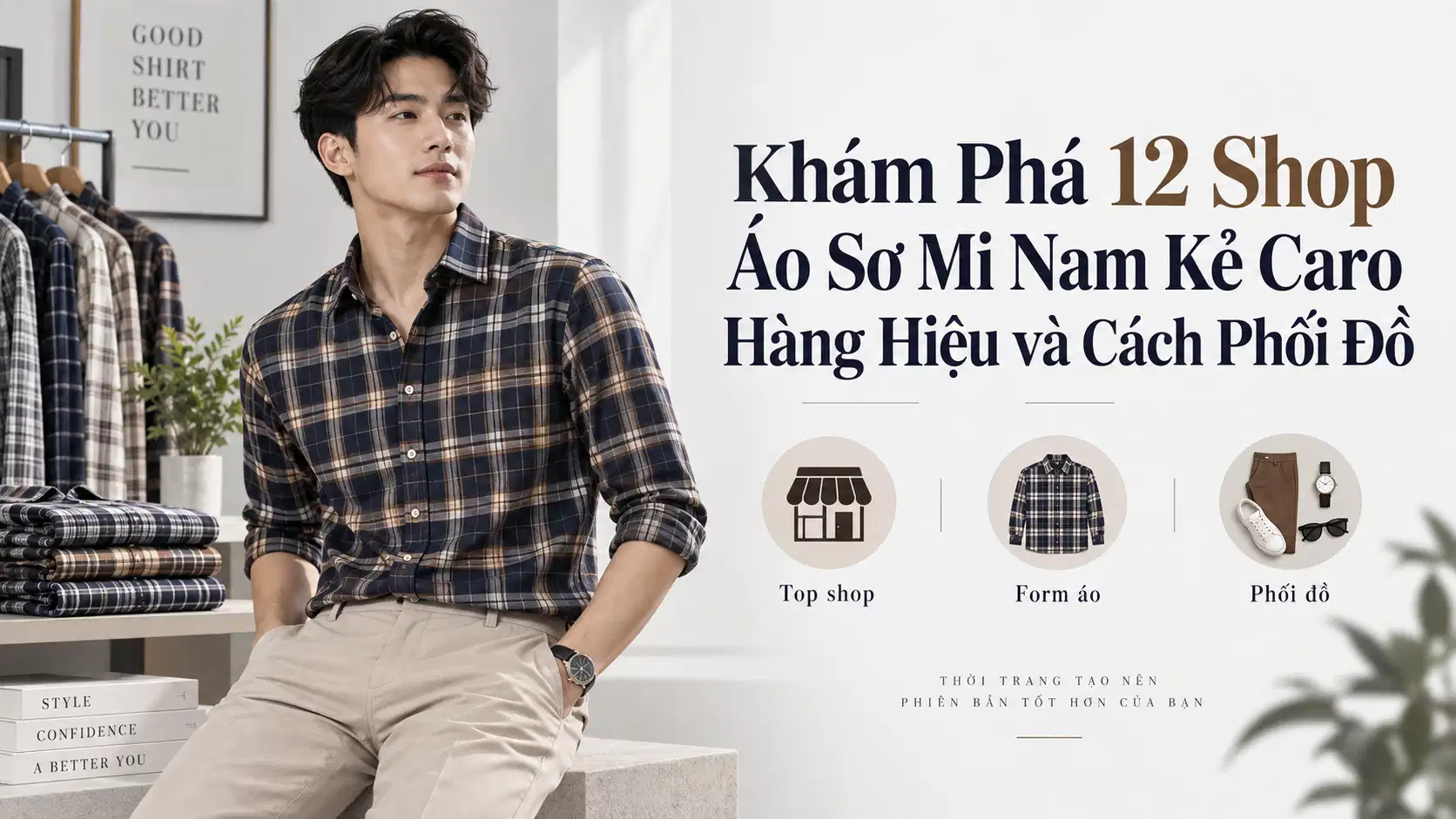 12 Shop Áo Sơ Mi Nam Kẻ Caro Hàng Hiệu, Gợi Ý Phối Đồ Phù Hợp