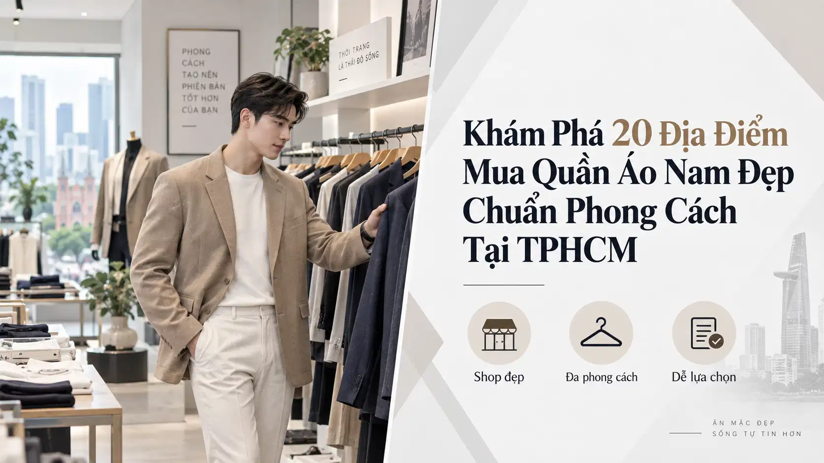 Khám Phá 20 Địa Điểm Mua Quần Áo Nam Đẹp Chuẩn Phong Cách Tại TPHCM