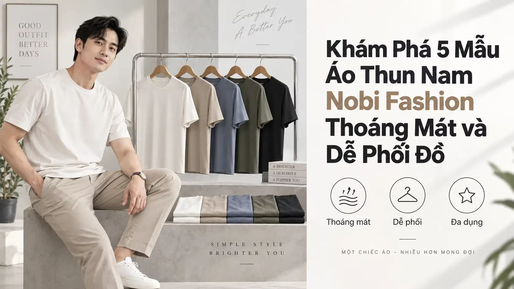Khám Phá 5 Mẫu Áo Thun Nam Nobi Fashion Thoáng Mát và Dễ Phối Đồ