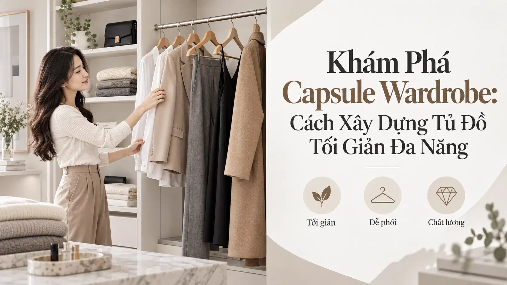 Cách Xây Dựng Capsule Wardrobe: Tủ Đồ Tối Giản, Đa Năng, Dễ Phối