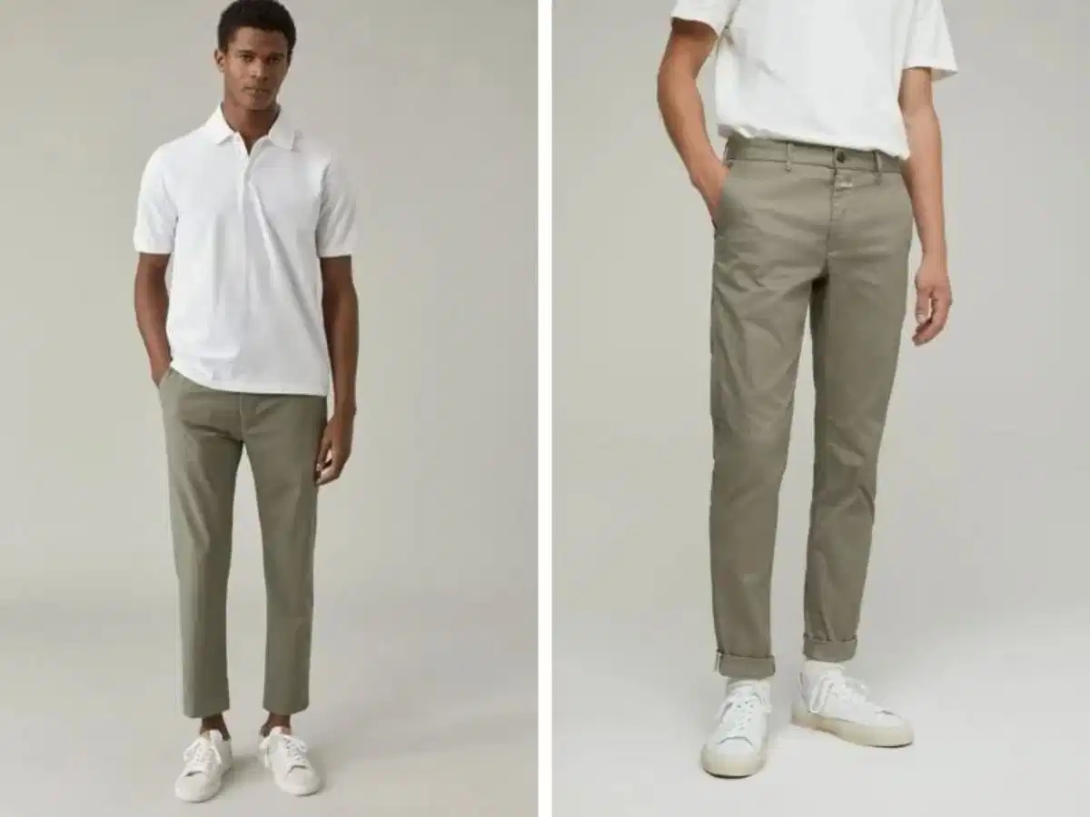 Áo polo phối quần chinos Áo polo cùng với quần chinos theo phong cách smart-casual