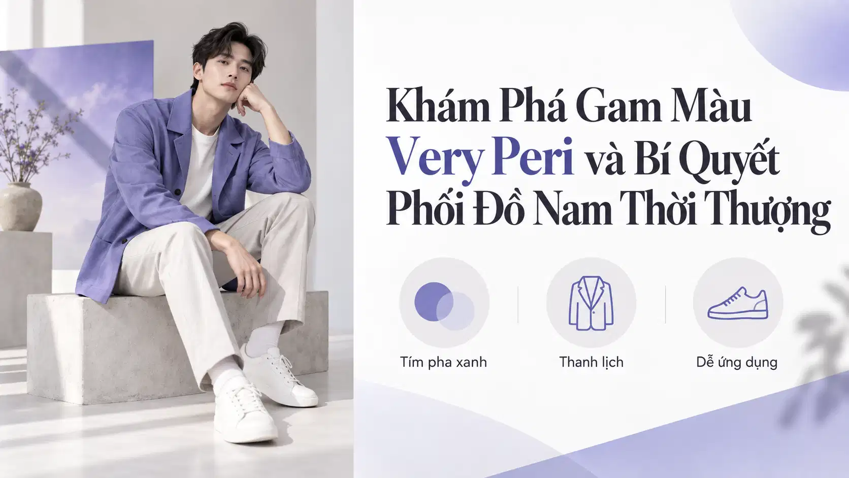 Khám Phá Gam Màu Very Peri và Bí Quyết Phối Đồ Nam Thời Thượng
