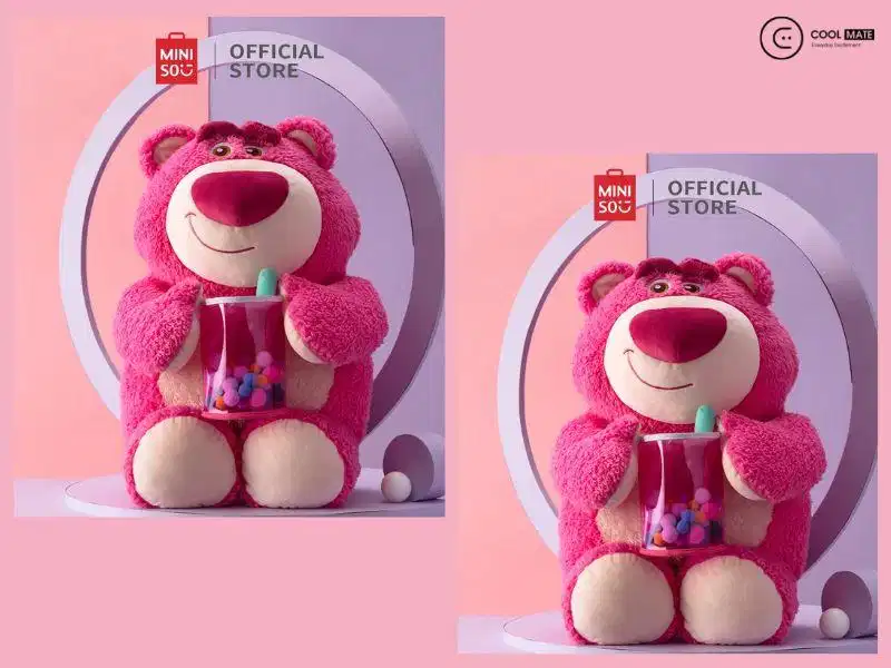 Gấu bông Lotso bày bán tại chuỗi bán lẻ Miniso