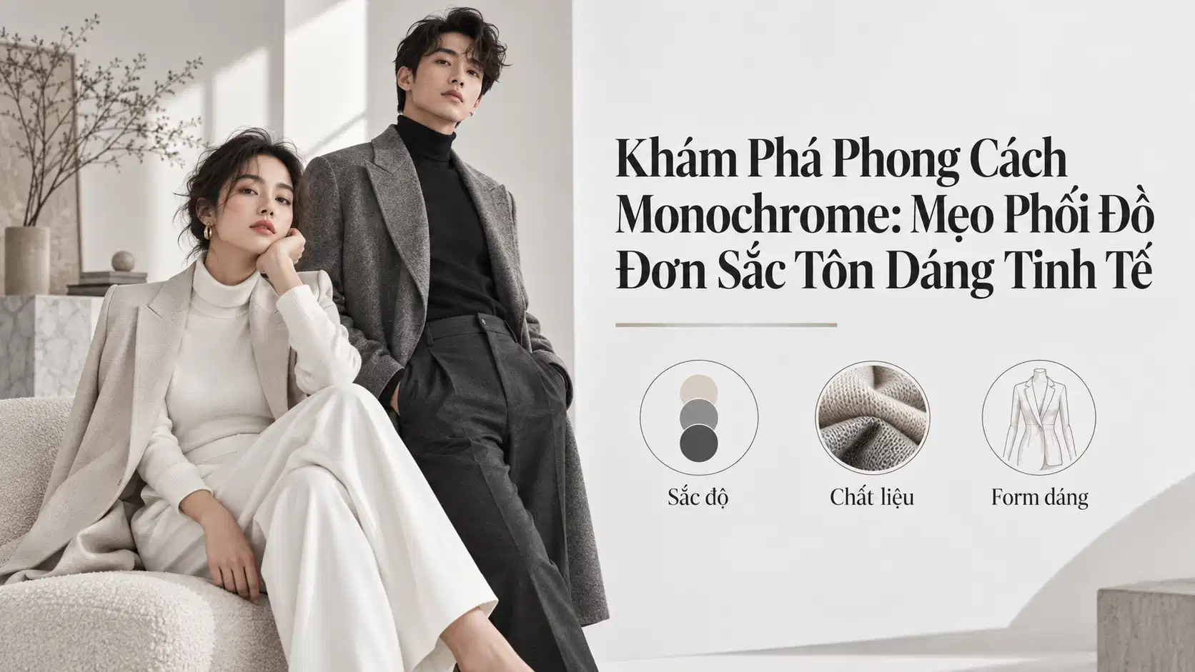 Phong Cách Monochrome Là Gì? Cách Phối Đồ Đơn Sắc Tôn Dáng Tinh Tế