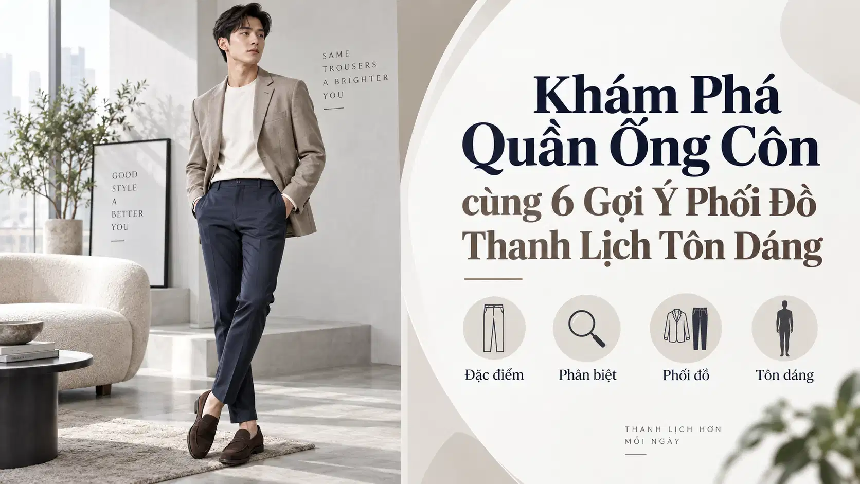 Quần Ống Côn Là Gì? Phân Biệt Và 6 Cách Phối Đồ Lịch Lãm Nam