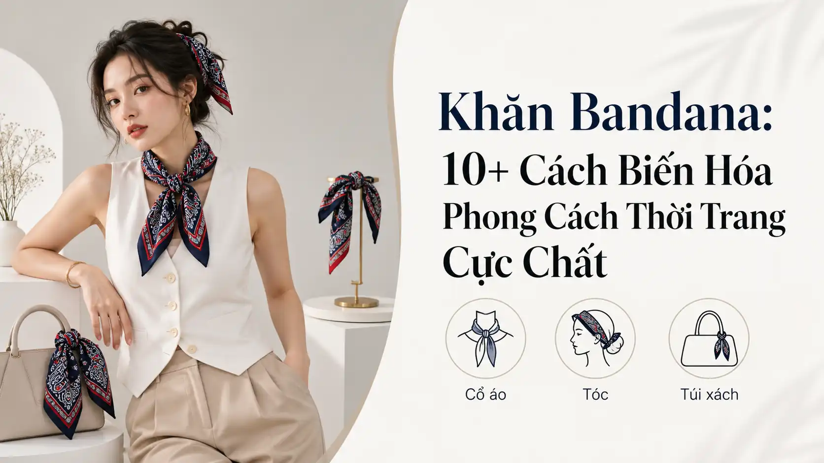 Khăn Bandana: 10+ Cách Phối Đồ Thời Trang Cực Chất