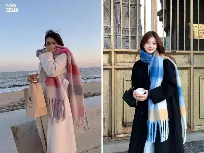 Khăn choàng Cashmere Khăn choàng cổ Cashmere dệt mỏng giữ ấm cổ họng hiệu quả