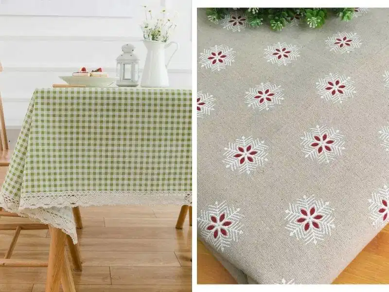 Khăn trải bàn được làm từ vải canvas được sử dụng cho những căn hộ cao cấp Khăn trải bàn làm từ vải canvas mộc mạc sang trọng cho căn hộ hiện đại