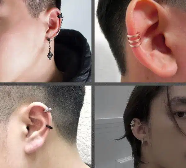 Khuyên tai nam không cần bấm lỗ tiện lợi Khuyên tai nam không cần bấm lỗ tiện lợi