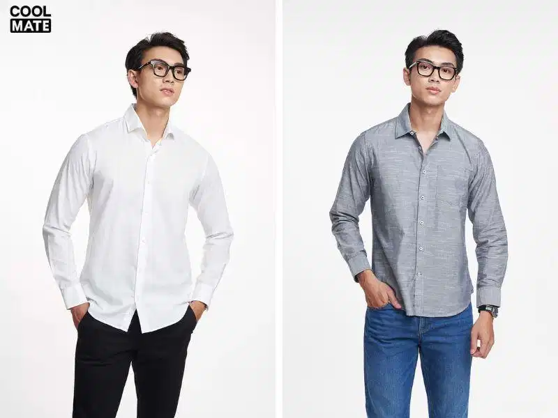 Kiểu áo sơ mi cho người cao gầy
