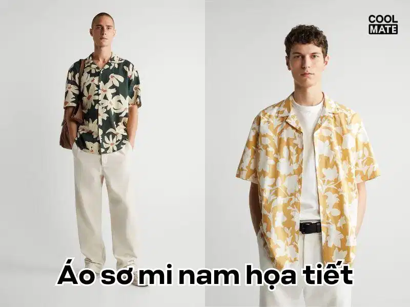 Áo sơ mi nam họa tiết Áo sơ mi họa tiết cá tính tạo điểm nhấn phong cách ấn tượng