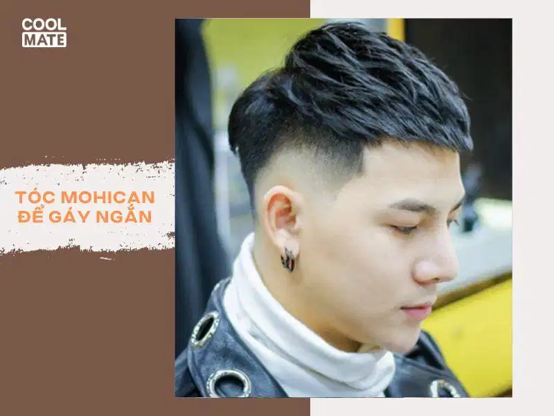 Kiểu tóc Mohican để gáy ngắn, gọn gàng và năng động