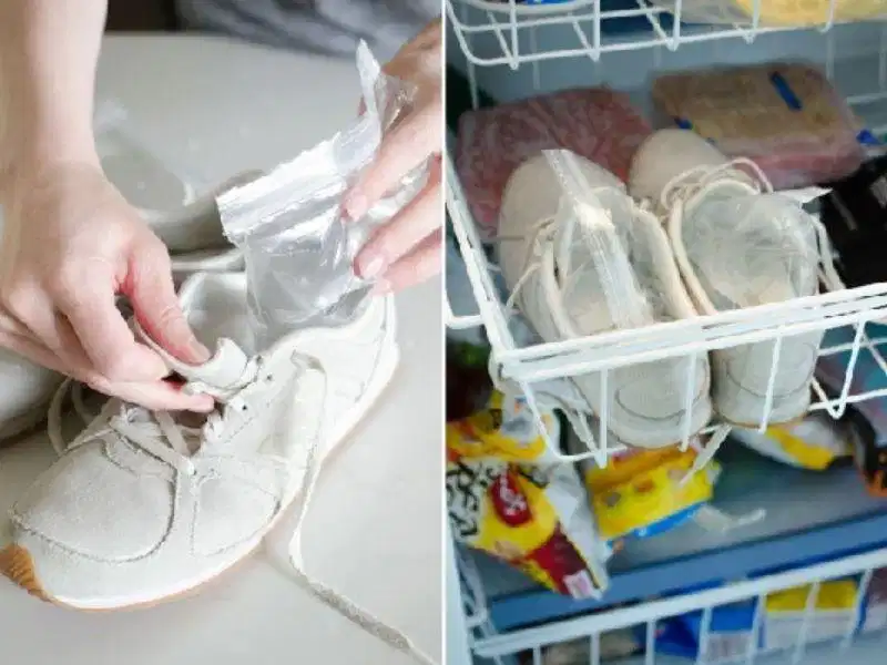Làm giãn giày bằng nước đá Làm giãn giày bằng nước đá