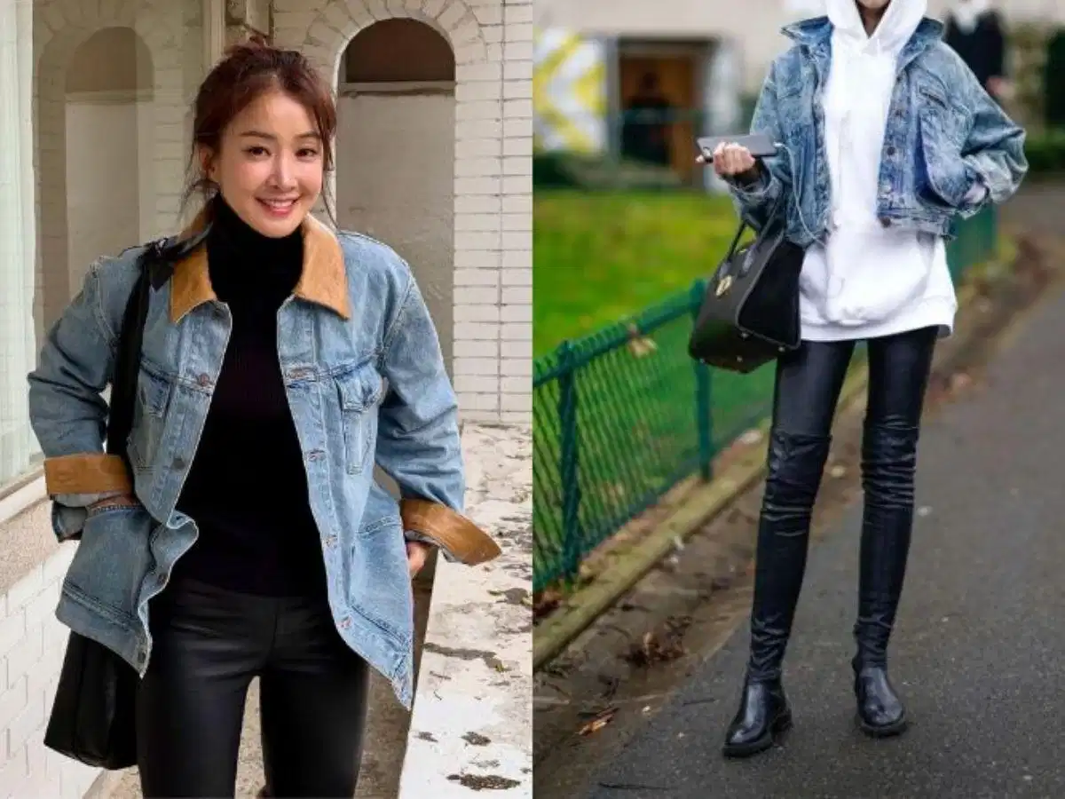 Quần legging phối với boot chiến binh cổ lửng và áo bomber Quần legging phối với boot chiến binh cổ lửng và áo bomber