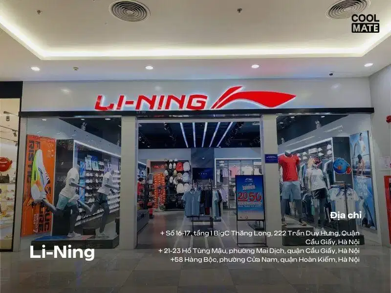 Showroom thời trang thể thao Li-Ning tại Hà Nội