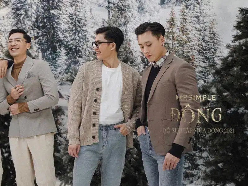 Không gian trưng bày đồ nam smart-casual tại Mr Simple Style