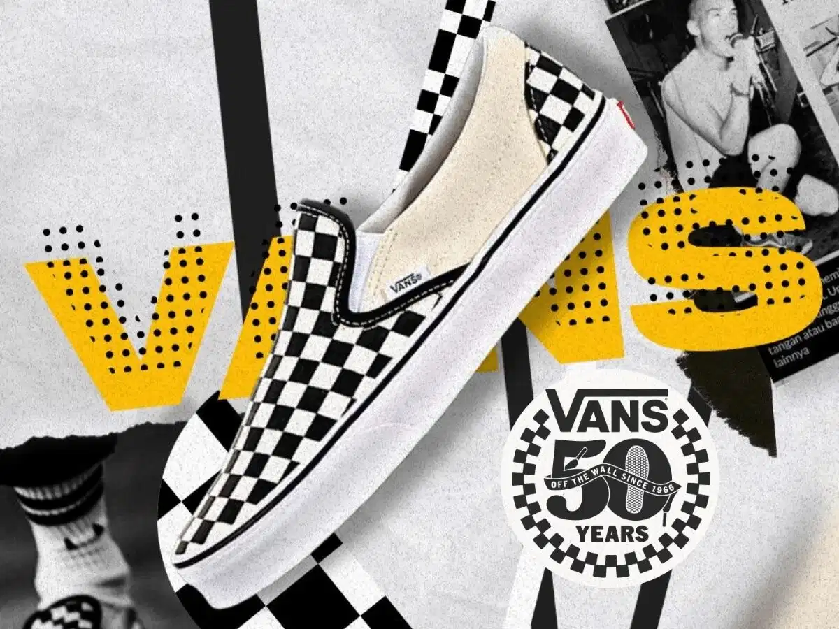 Logo gót Vans Off The Wall và đường sọc Jazz sắc sảo