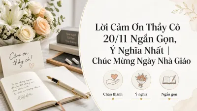 Lời Cảm Ơn Thầy Cô 20/11 Ngắn Gọn, Ý Nghĩa Nhất | Chúc Mừng Ngày Nhà Giáo
