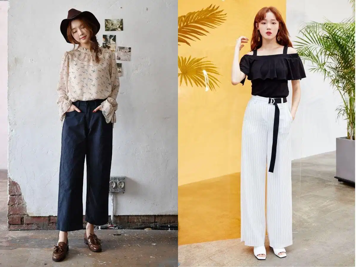 Lựa chọn giày dép phù hợp với quần tây ống rộng nữ