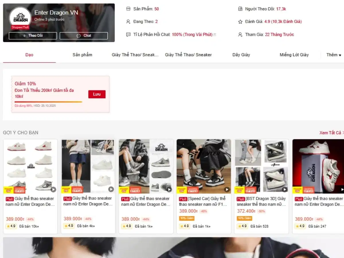 Luôn ưu tiên các gian hàng có logo Mall hoặc Official Store Lựa chọn các gian hàng chính hãng trên sàn thương mại điện tử