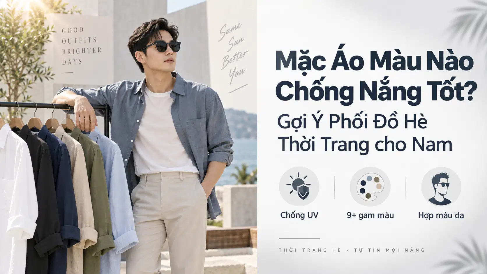 Mặc Áo Màu Nào Chống Nắng Tốt? Gợi Ý Phối Đồ Hè Thời Trang cho Nam