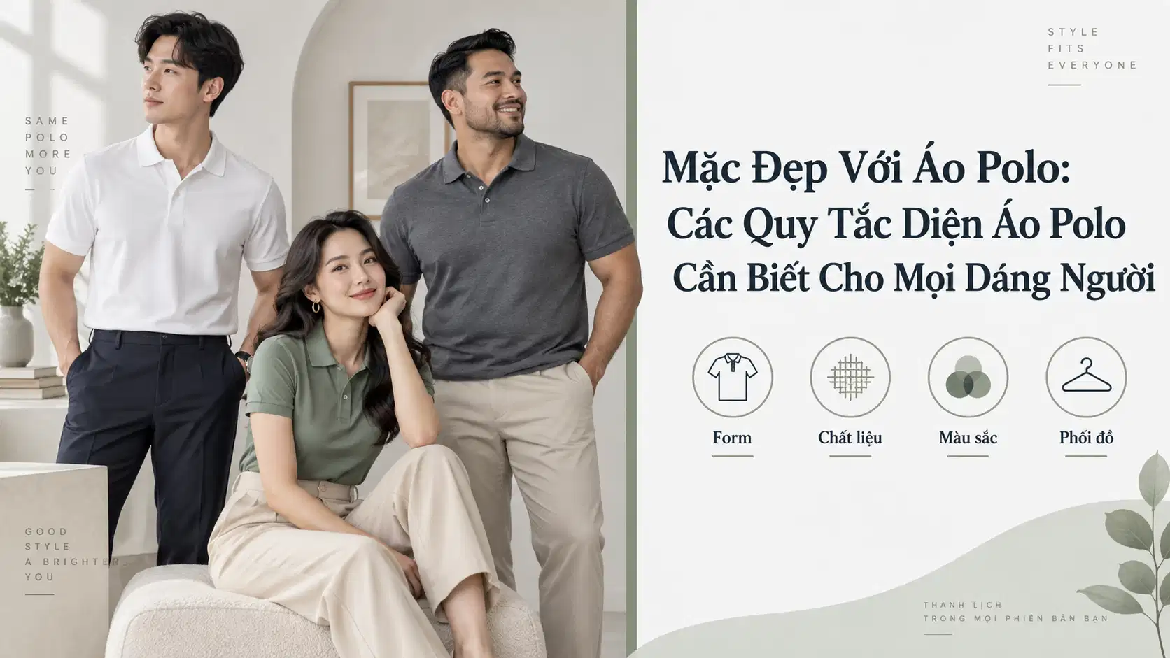 Mặc Đẹp Với Áo Polo: Các Quy Tắc Diện Áo Polo Cần Biết Cho Mọi Dáng Người