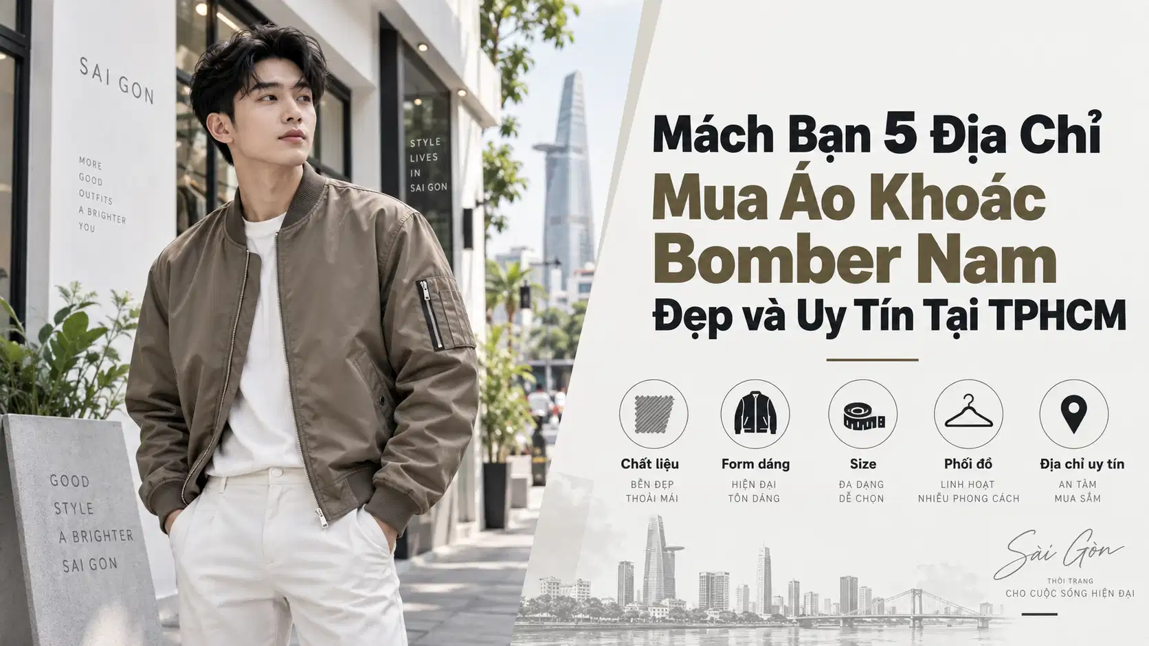 Mách Bạn 5 Địa Chỉ Mua Áo Khoác Bomber Nam Đẹp và Uy Tín Tại TPHCM