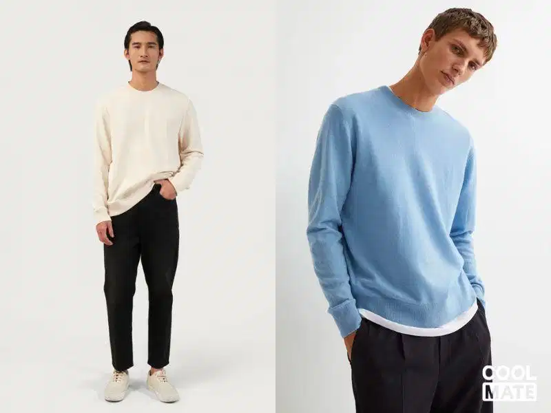 Lịch lãm khi diện áo sweater cùng quần âu xếp ly