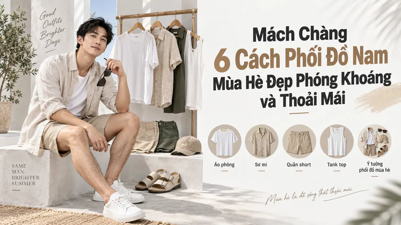 Mách Chàng 6 Cách Phối Đồ Nam Mùa Hè Đẹp Phóng Khoáng và Thoải Mái