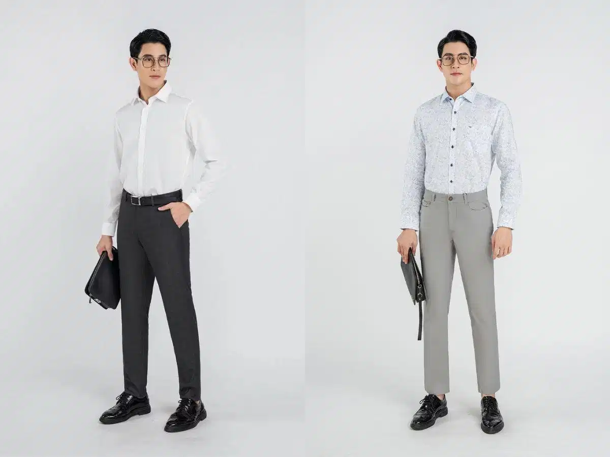 Áo sơ mi regular fit có độ rộng vừa phải Áo sơ mi regular fit có độ rộng vừa phải