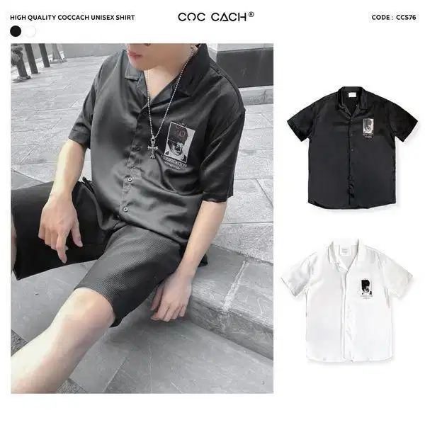 Phối áo sơ mi nam với quần short Phối áo sơ mi nam màu nhạt cùng quần short tối màu và giày thể thao