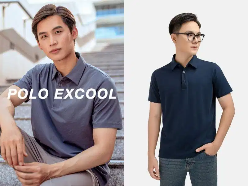 Áo polo thể thao Excool Áo thun thể thao polo nam Excool