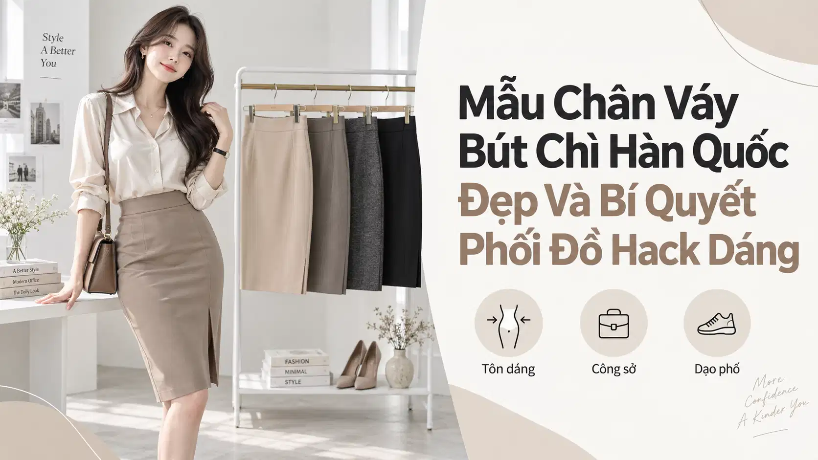 Mẫu Chân Váy Bút Chì Hàn Quốc Đẹp Và Bí Quyết Phối Đồ Hack Dáng