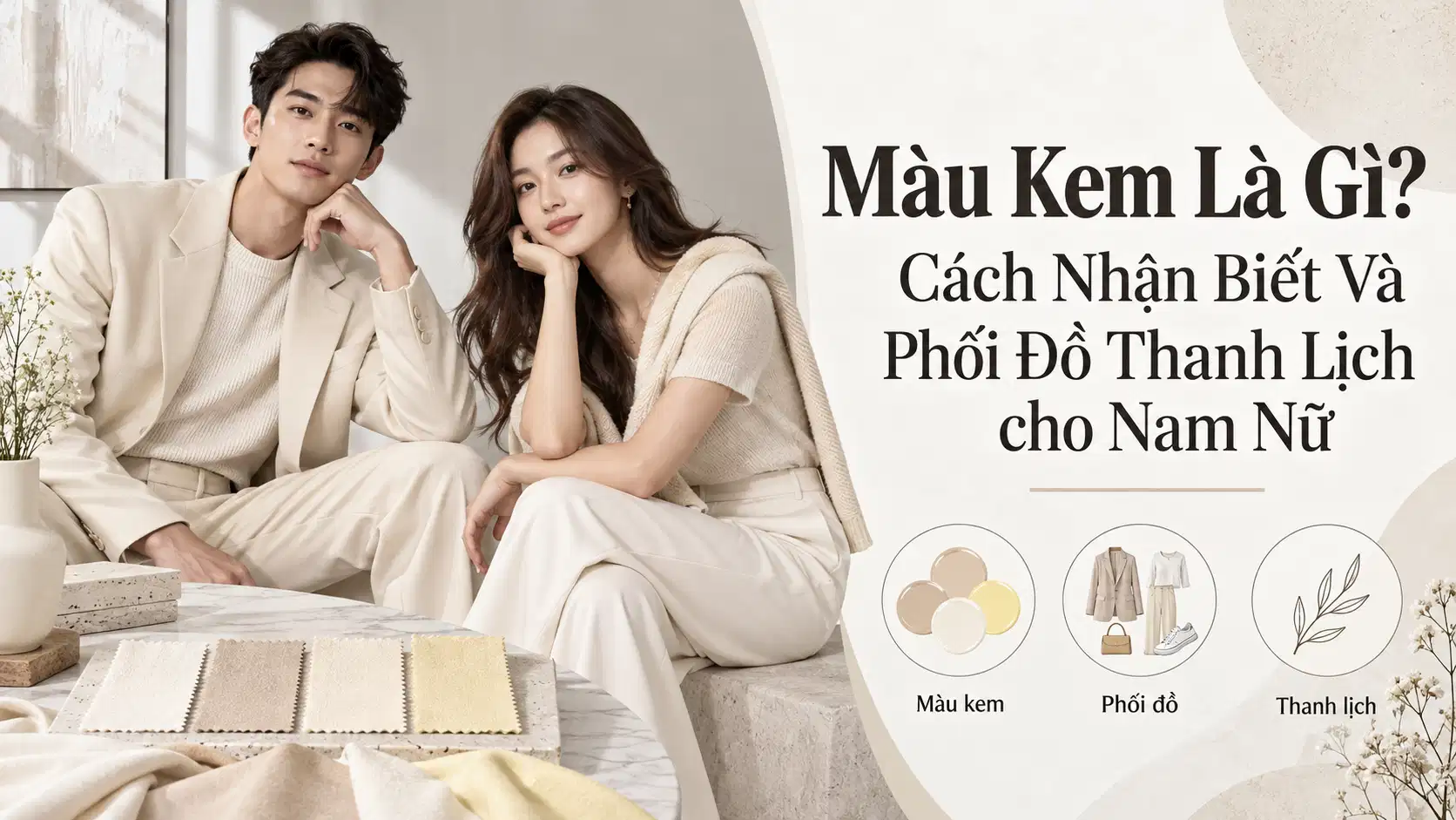 Màu Kem Là Gì? Cách Nhận Biết Và Phối Đồ Thanh Lịch cho Nam Nữ