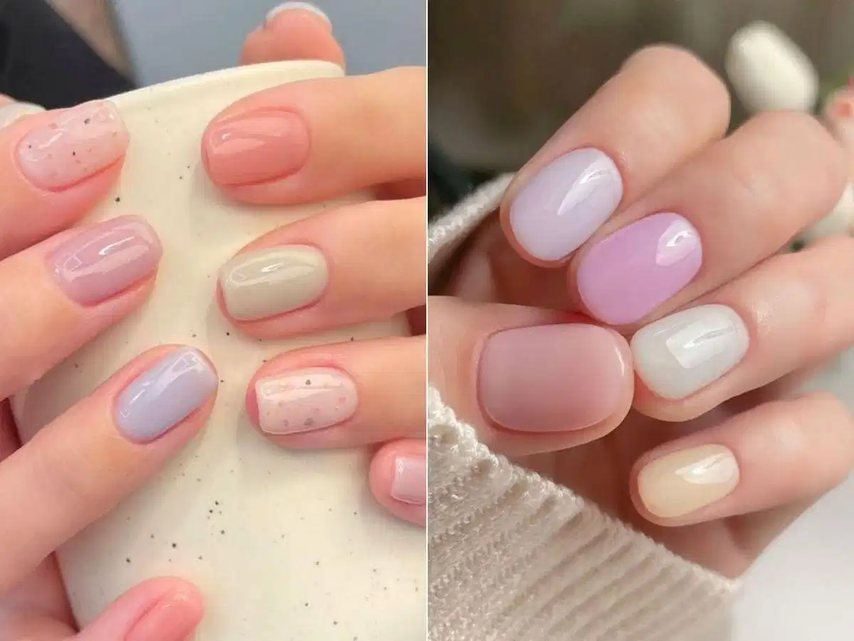 Mẫu nail pastel thanh lịch cho môi trường công sở