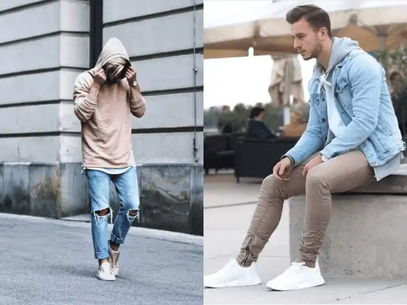 Sự kết hợp giữa xanh da trời và gam màu nude Phối màu nude cùng xanh da trời thanh lịch
